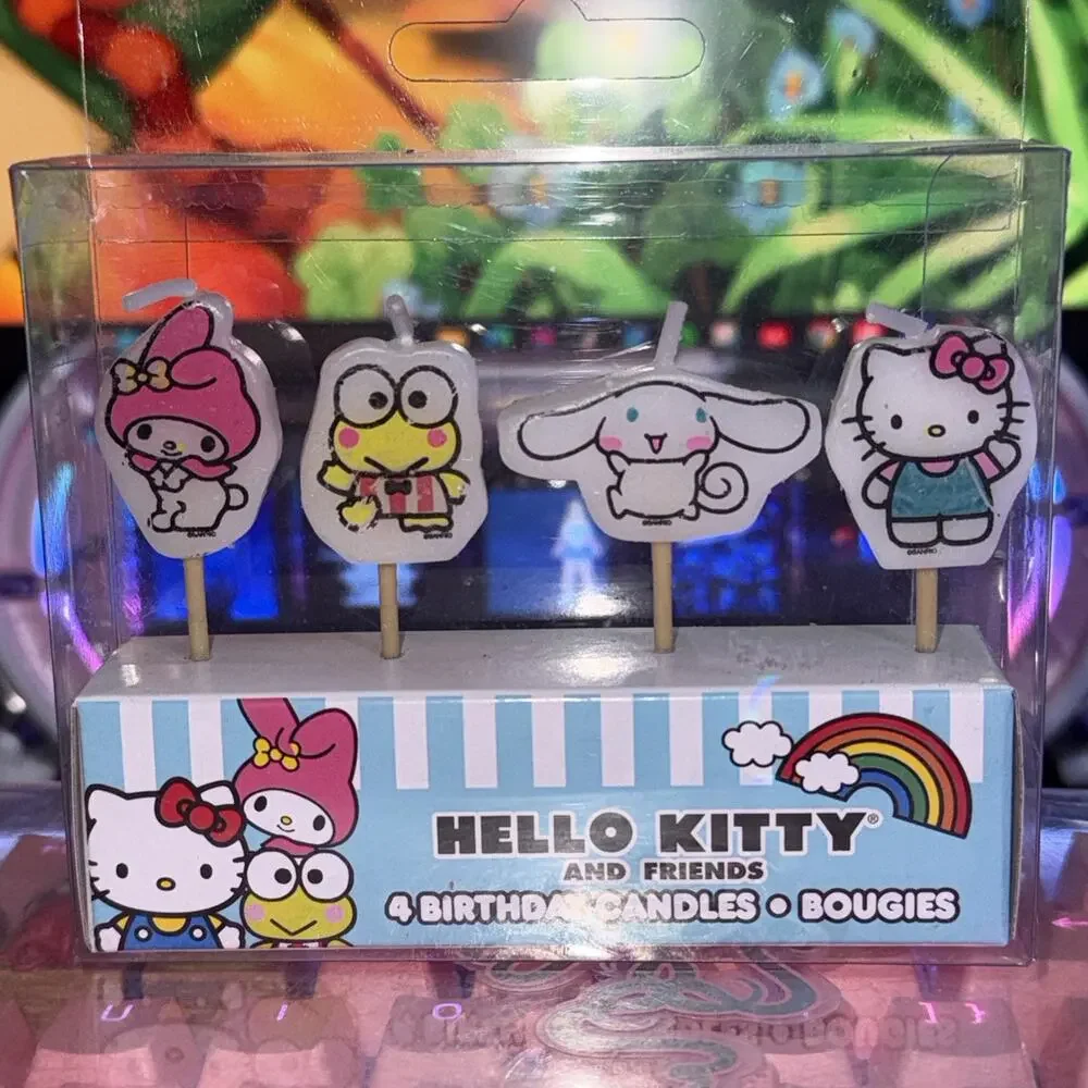 Sanrio Hello Kitty & Friends Birthday Candle 4 Pick Topper My Melody Keroppi